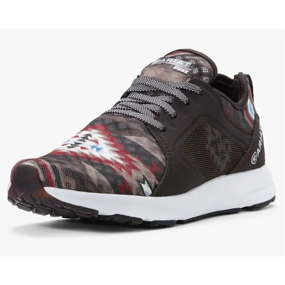 Ariat Women’s Fuse Brown Aztec Tennis Shoe Sneakers Size 8